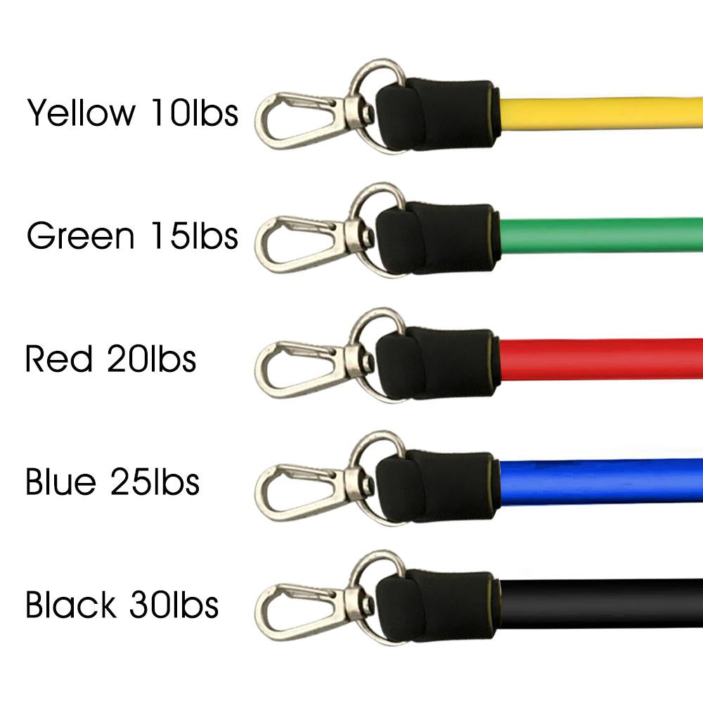 11 In Kit Upgrade Resistance Loop Bands Home Exercise Sports Fitness